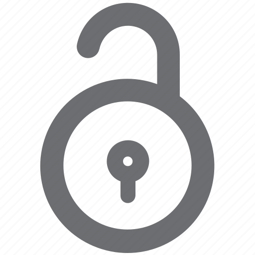 Gray, security, unlock, unlocked icon - Download on Iconfinder