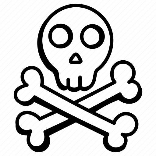 Crossbones, dead head, spooky face, human skull, death bones icon - Download on Iconfinder