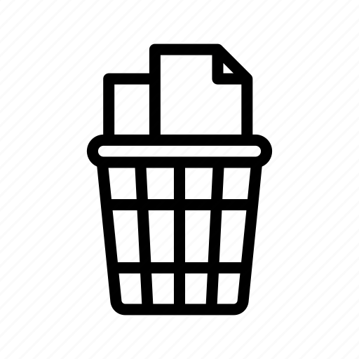 Paper, bin, trash, garbage, rubbish, litter icon - Download on Iconfinder