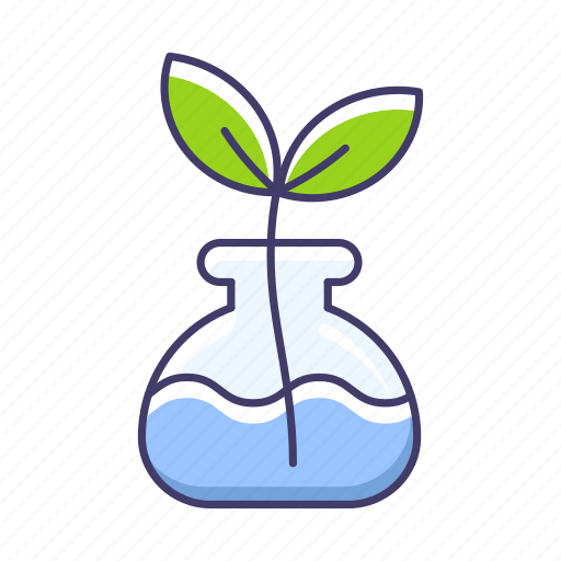 Eco, flask, chemical, fertilizer, biotechnology, tools, seedling icon - Download on Iconfinder