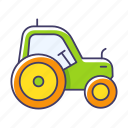 tractor, machinery, agriculture, gardener