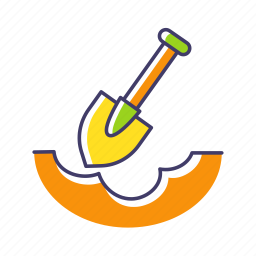 Shovel, dig, hole, sowing, garden tools, equipment, tools icon - Download on Iconfinder