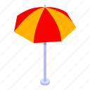 beach, cartoon, isometric, shade, summer, sun, umbrella