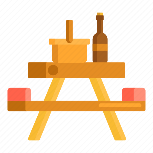 Picnic, picnic table, table icon - Download on Iconfinder