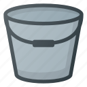 bucket, pail, pot, water