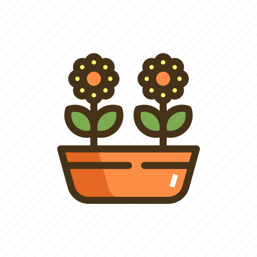 Flower, pot, flowers, garden, nature, plant icon - Download on Iconfinder