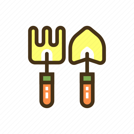Fork, trowel, gardening tools icon - Download on Iconfinder