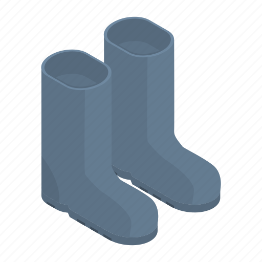 Boots, cartoon, fashion, isometric, logo, rubber, water icon - Download on Iconfinder