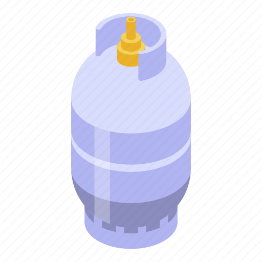Business, butane, cartoon, cylinder, gas, house, isometric icon - Download on Iconfinder