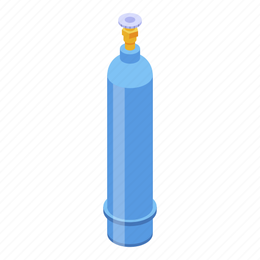 Cartoon, cylinder, gas, isometric, medical, oxygen, water icon - Download on Iconfinder