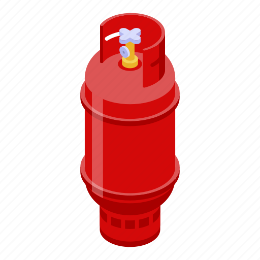 Cartoon, cylinder, gas, hand, house, industrial, isometric icon - Download on Iconfinder