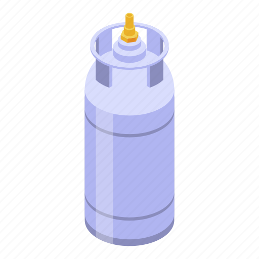 Cartoon, computer, cooking, cylinder, food, gas, isometric icon - Download on Iconfinder