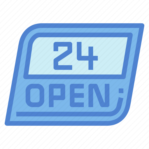 24h, clock, open, time icon - Download on Iconfinder