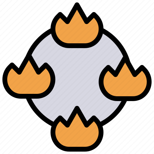 Combustion, explosion, flame, flaming, flammable, nature, signaling icon - Download on Iconfinder
