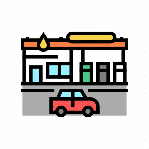 Gas, station, building, refueling, equipment, diesel icon - Download on Iconfinder