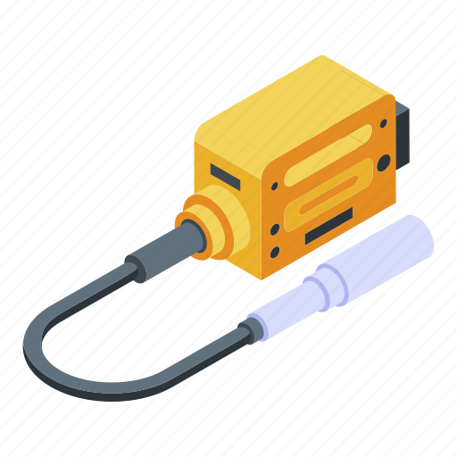 Adapter, cartoon, computer, electric, isometric, plug, retro icon - Download on Iconfinder
