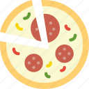 cooking, food, gastronomy, pizza, sliced 