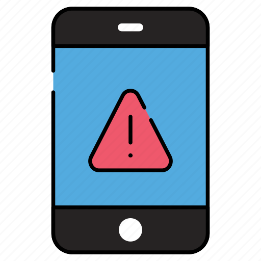 Mobile error, phone error, mobile alert, mobile caution, smartphone error icon - Download on Iconfinder