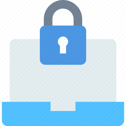 Laptop, lock, padlock, protected, secure icon - Download on Iconfinder