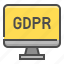compliance, display, gdpr, monitor, protection, regulation, screen 