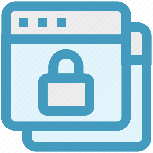 Browser, gdpr, internet, lock, security, webpages, websites icon - Download on Iconfinder