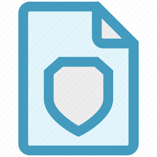 Documents, file, page, secure, security, sheet, shield icon - Download on Iconfinder