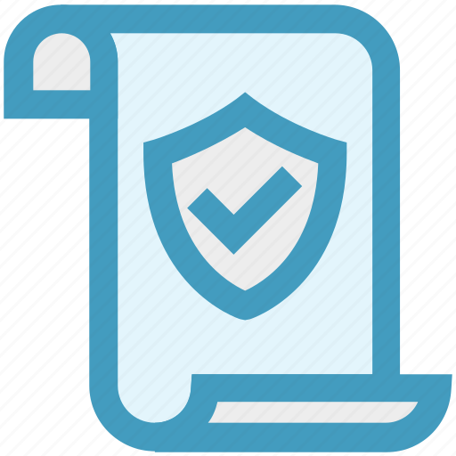 Document, file, page, paper, protection, secured, shield icon - Download on Iconfinder