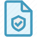 accept, document, page, protection, security, sheet, shield