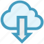 arrow, cloud, cloud computing, cloud network, down, download, storage 