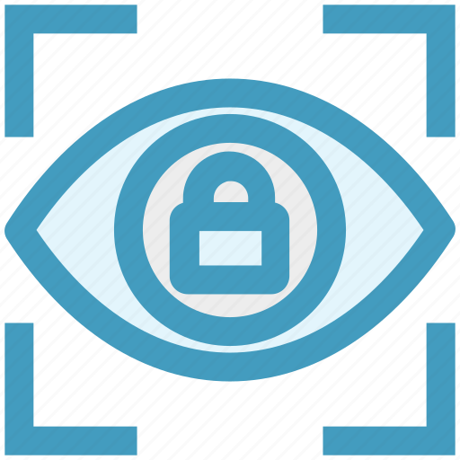 Eye, eye lock, lock, password, scan, security, view icon - Download on Iconfinder