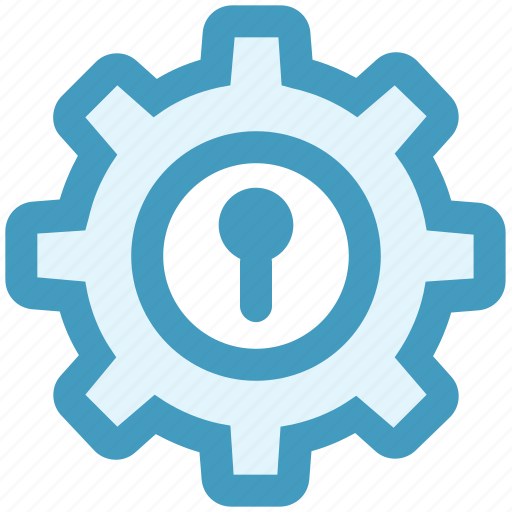 Cogwheel, gear, lock, protection, security, setting, setup icon - Download on Iconfinder