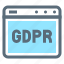 compliance, gdpr, interface, law, protection, regulation, window 