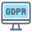 compliance, display, gdpr, monitor, protection, regulation, screen 