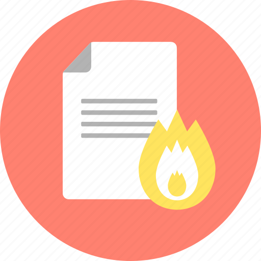 Document, fire, paper, sheet icon - Download on Iconfinder