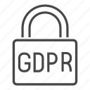 gdpr, lock, protection