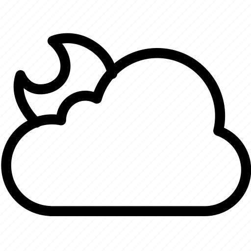 Cloud, moon icon - Download on Iconfinder on Iconfinder