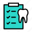 dentist, clipboard, medical, checklist, dental 