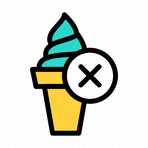 Stop, icecream, notallowed, cone, sweets icon - Download on Iconfinder