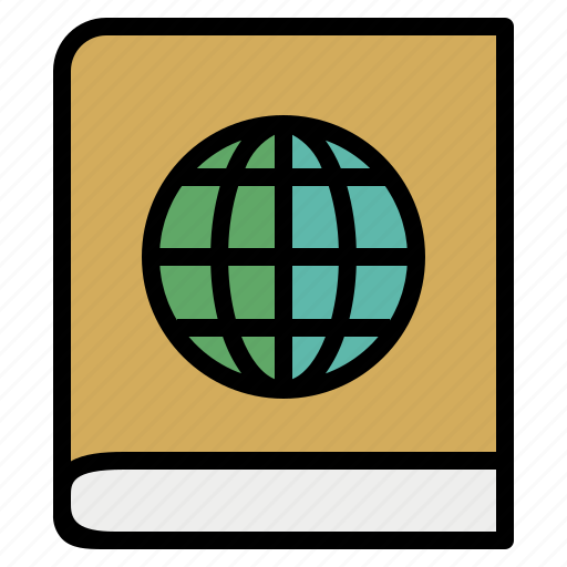 Atlas, book, geography, globe, map, textbook icon - Download on Iconfinder