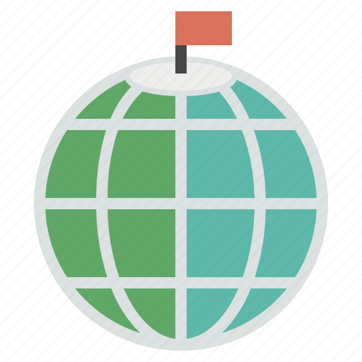 Flag, globe, north, pin, roof, top icon - Download on Iconfinder