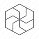 geometric, hexagon, shape, abstract, geometry, grid, form