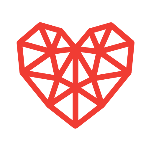 Geometric, heart, hearts, love, valentine icon - Free download