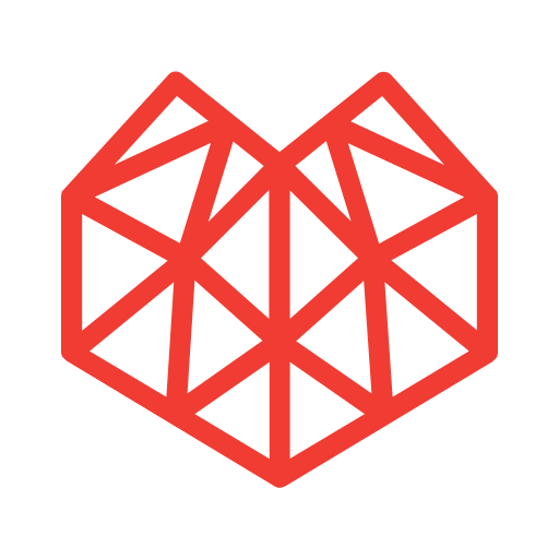 Geometric, heart, hearts, love, valentine icon - Free download