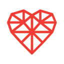 geometric, heart, hearts, love, valentine