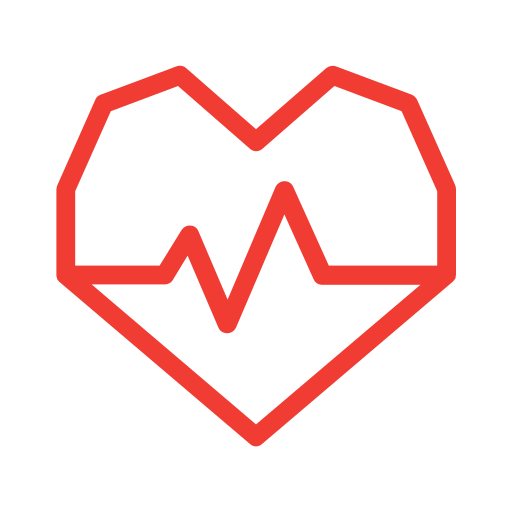 Geometric, hearbeat, heart, hearts, love, valentine icon - Free download