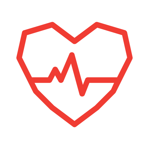 Geometric, heart, heartbeat, hearts, love, valentine icon - Free download