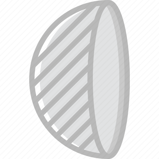 Drawing, form, geometry, half, shape, side, sphere icon - Download on Iconfinder