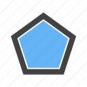 pentagon, with, corners