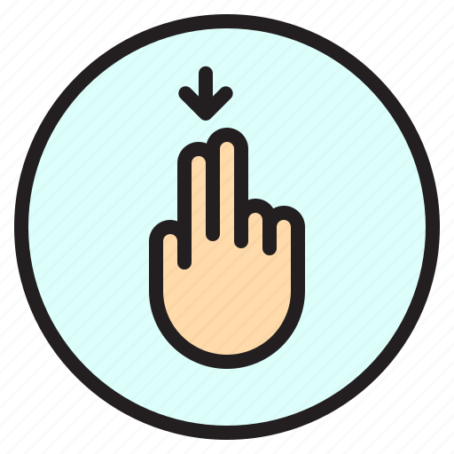 Creen, down, finger, gesture, mobile icon - Download on Iconfinder