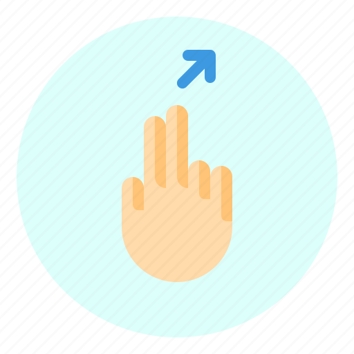 Creen, finger, gesture, mobile, right, slant, up icon - Download on Iconfinder